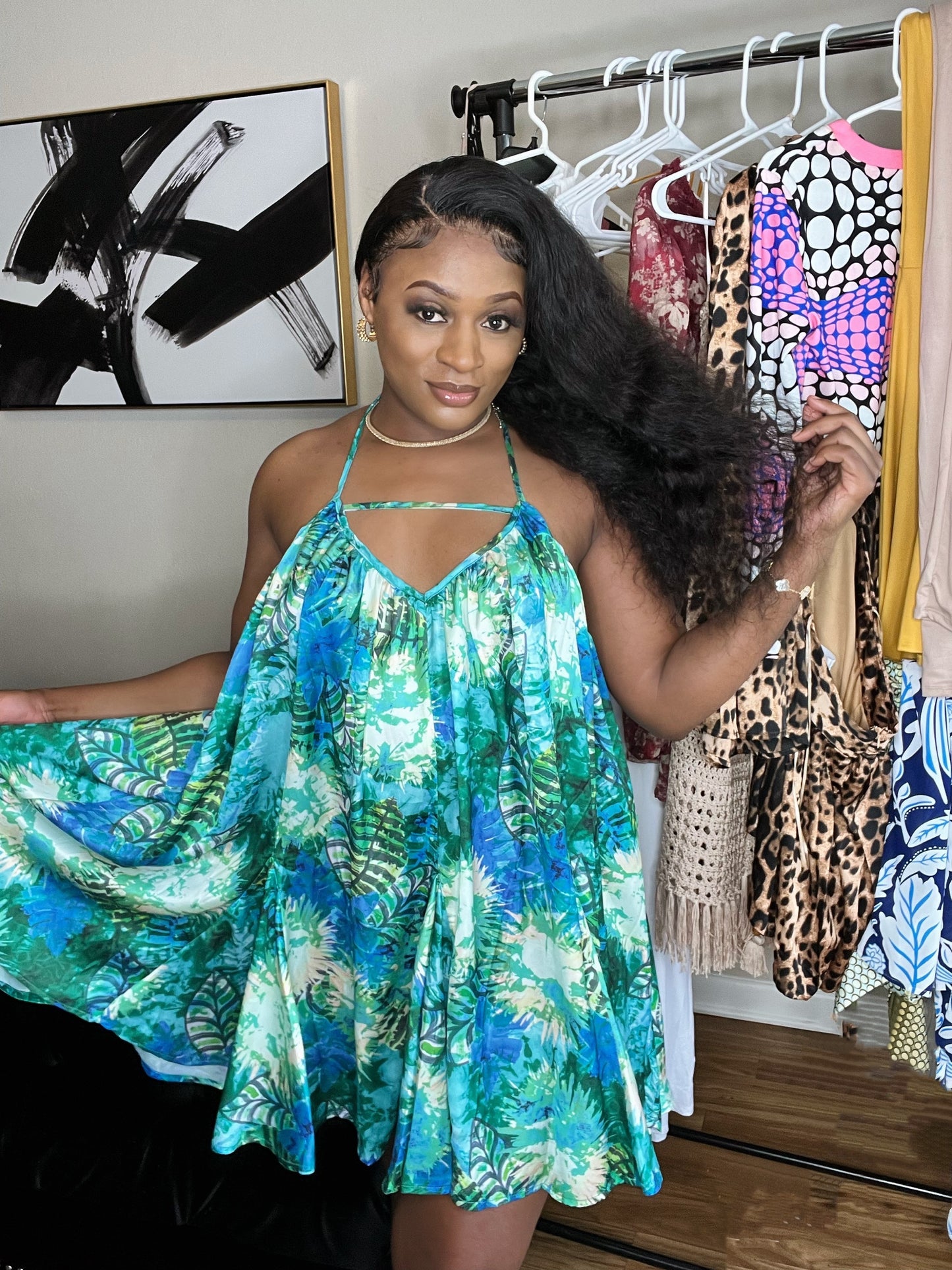 Ruffle Dress Mini | Tropical Mama Dress | Luxe By Livia